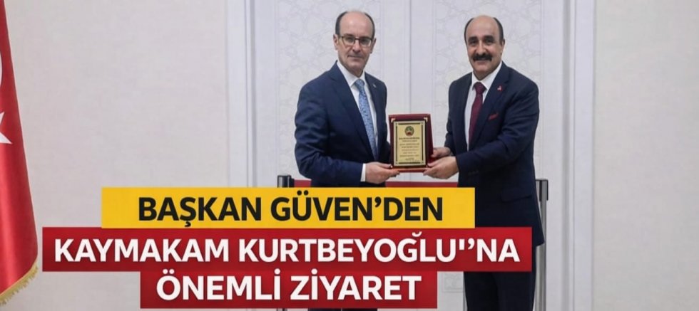 ANKARA KAHVECİLER ESNAF ODASI BAŞKANI İSA GÜVEN’DEN YENİMAHALLE KAYMAKAMI TAHSİN KURTBEYOĞLU’NA ZİYARET