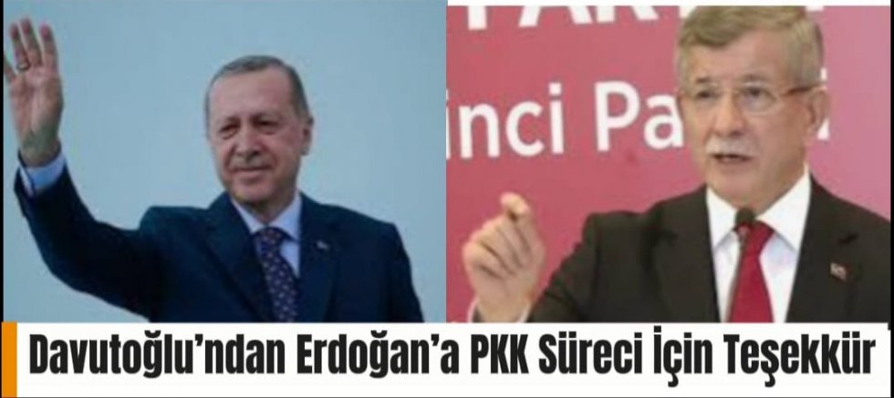 Davutoğlu’ndan Erdoğan’a PKK Süreci İçin Teşekkür