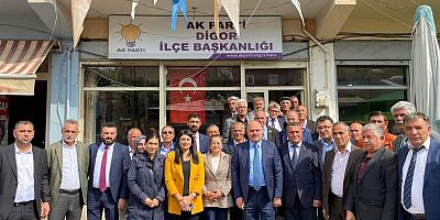 AK Parti Kars İl Başkanı Muammer Sancar ve Heyeti, Digor İlçe Başkanlığına Atanan Casim Zan'ı Ziyaret Etti