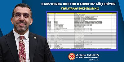 KARS’IMIZDA DOKTOR KADROMUZ GÜÇLENİYOR