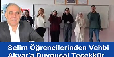 SELİM ÖĞRENCİLERİNDEN VEHBİ AKYAR'A DUYGUSAL TEŞEKKÜR  