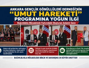 Ankara Gençlik Gönüllüleri Derneği’nin Düzenlediği “Umut Hareketi” Programına Yoğun İlgi
