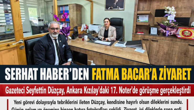 Serhat Haber’den Şair Yazar Fatma Bacar’a Hayırlı Olsun Ziyareti