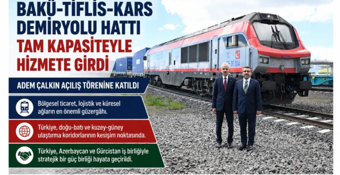 Bakü-Tiflis-Kars Demiryolu Hattı Tam Kapasiteyle Hizmete Girdi: Adem Çalkın Açılış Törenine Katıldı