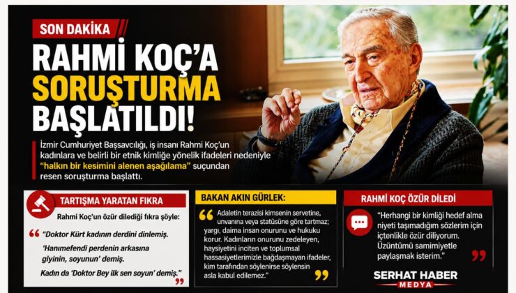SON DAKİKA: Rahmi Koç Hakkında Soruşturma Başlatıldı