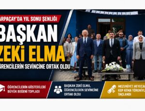 Arpaçay Belediye Başkanı Zeki Elma, Öğrencilerin Mezuniyet Sevincine Ortak Oldu