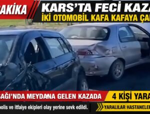 SON DAKİKA | Kars’ta Ani Kavşağı’nda Feci Kaza: 4 Kişi Yaralandı