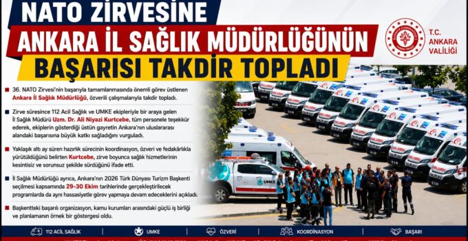 ANKARA SAĞLIK İL MÜDÜRLÜĞÜ TAKDİR TOPLADI 