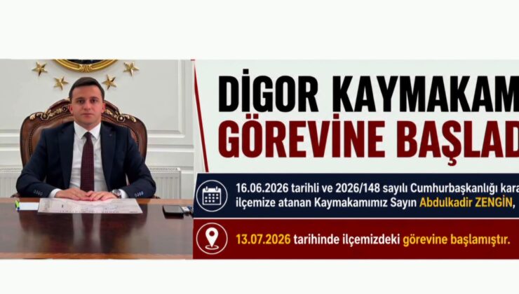 Digor Kaymakamı Abdulkadir Zengin Görevine Başladı