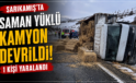 Sarıkamış’ta Saman Yüklü Kamyon Devrildi: 1 Kişi Yaralandı