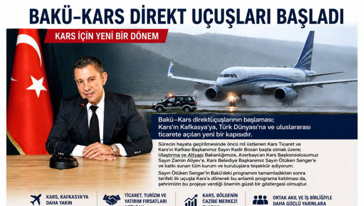 Gökhan Türkeş Öngel: “Bakü–Kars Hattı, Kars’ın Geleceğine Yapılmış Stratejik Bir Yatırımdır”