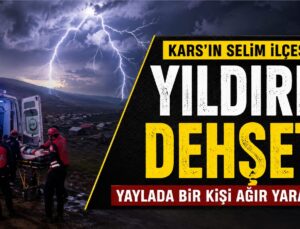 Selim’de Yıldırım Faciası: Yaylada Bir Kişi Ağır Yaralandı