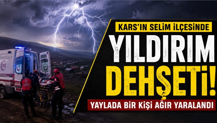Selim’de Yıldırım Faciası: Yaylada Bir Kişi Ağır Yaralandı
